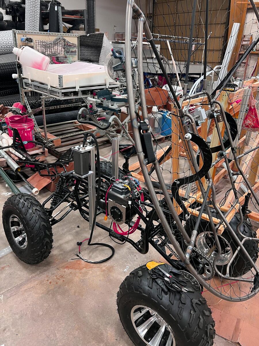 Chassis with propeller cage and full wiring