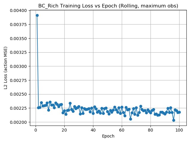 BC-Rich training loss versus epoch